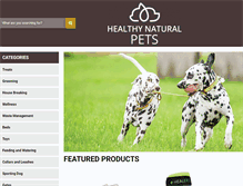 Tablet Screenshot of healthynaturalpets.com